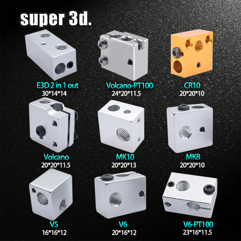 3D Printing Warehouse - 1 pz 3D Heat Block E3D
