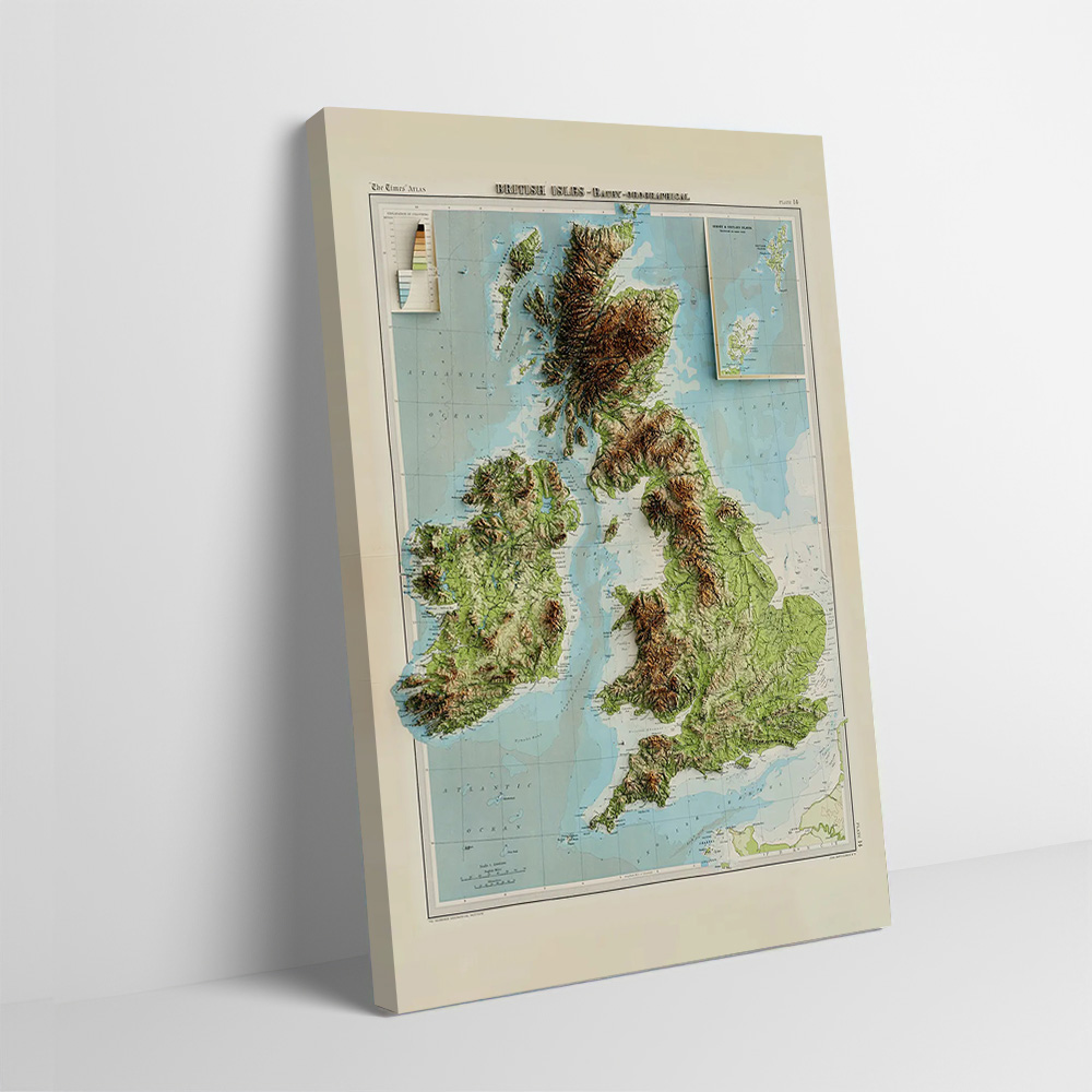 3D Printing Figure - Poster con Mappa in Rilievo 3D