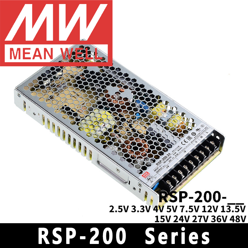 3D Printer Power Supply - Mean Well RSP-200-2.5/3.3/4/5/7.5/12/13.5/15/24/27/36/48 Meanwell Alimentatore AC/DC