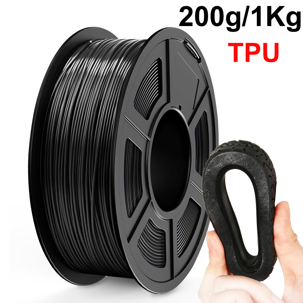 Tpu Flexible Filament - Filamento Flessibile TPU Nero per Stampante