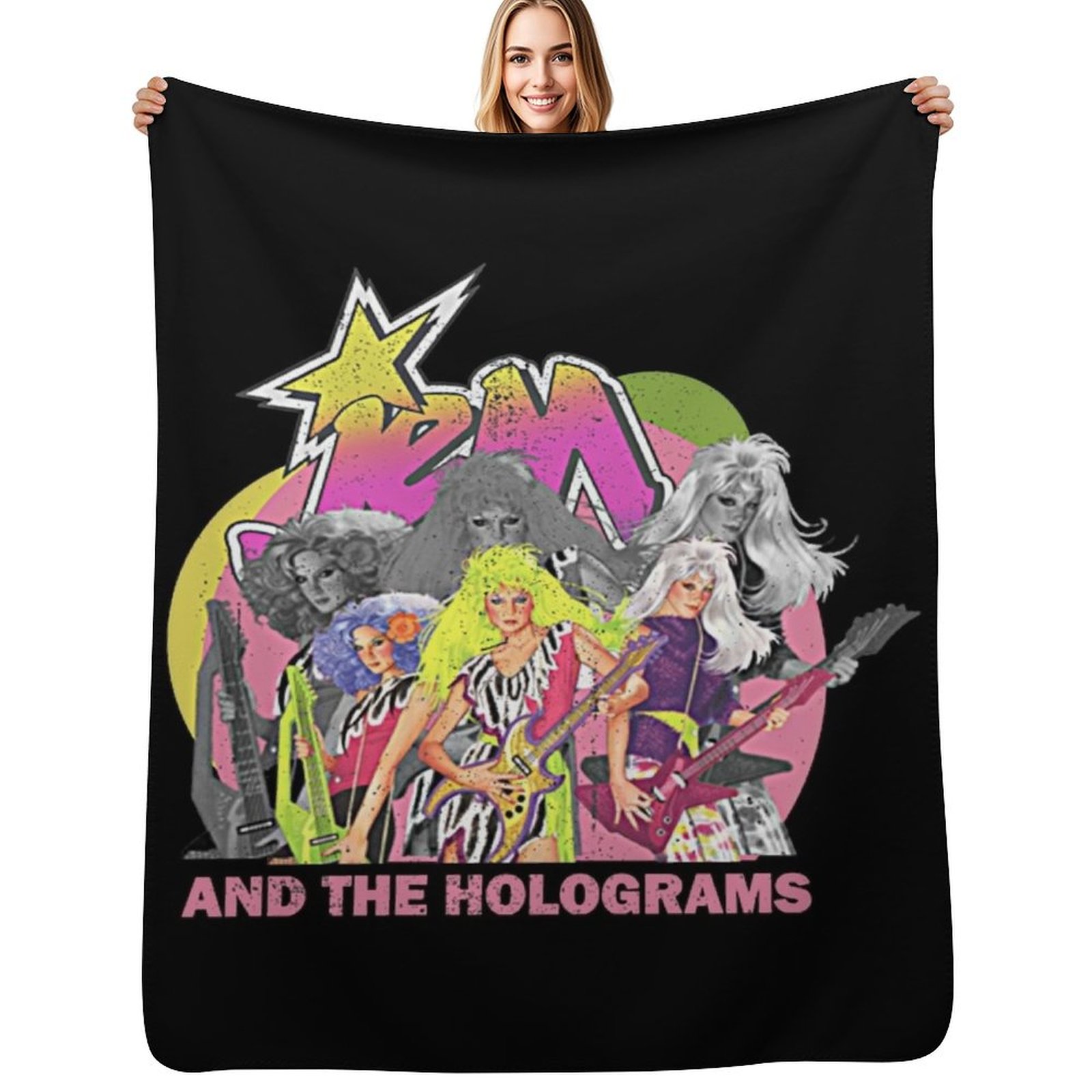 3D Printing Hologram - Coperta in flanella calda Jem Retro