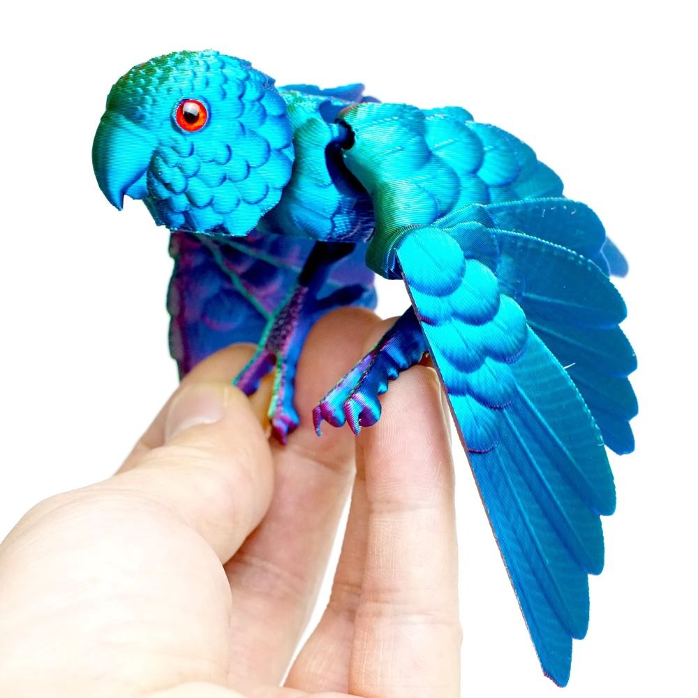 3D Printing Figure - Occhio simulato Modello di pappagallo stampato