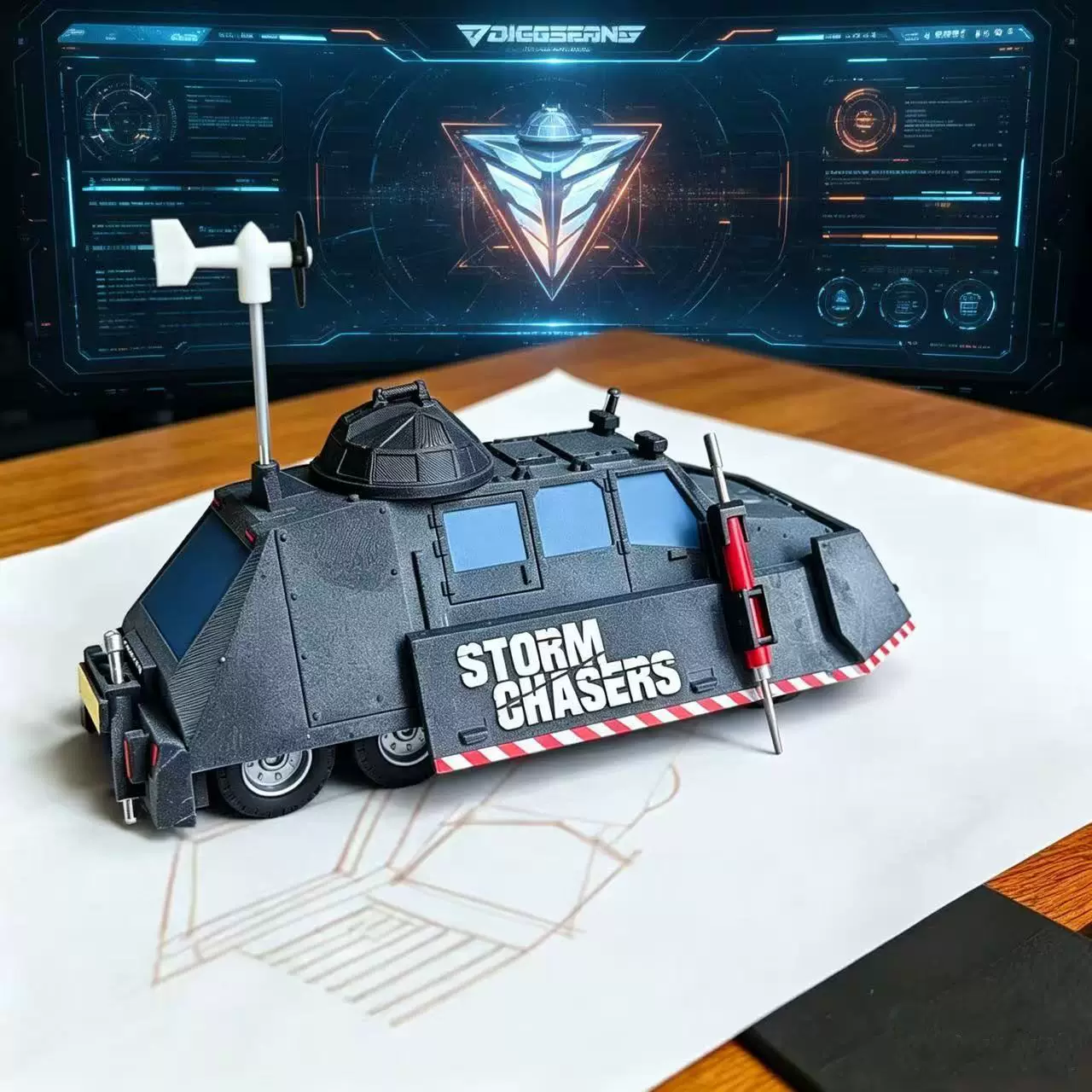 Modello di Veicolo Storm Chase - 3D Printing Diecast Cars recensione e prezzo