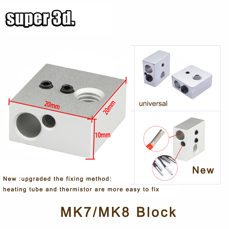 1 pz 3D Heat Block E3D V5 V6 M - 3D Printing Warehouse recensione e prezzo