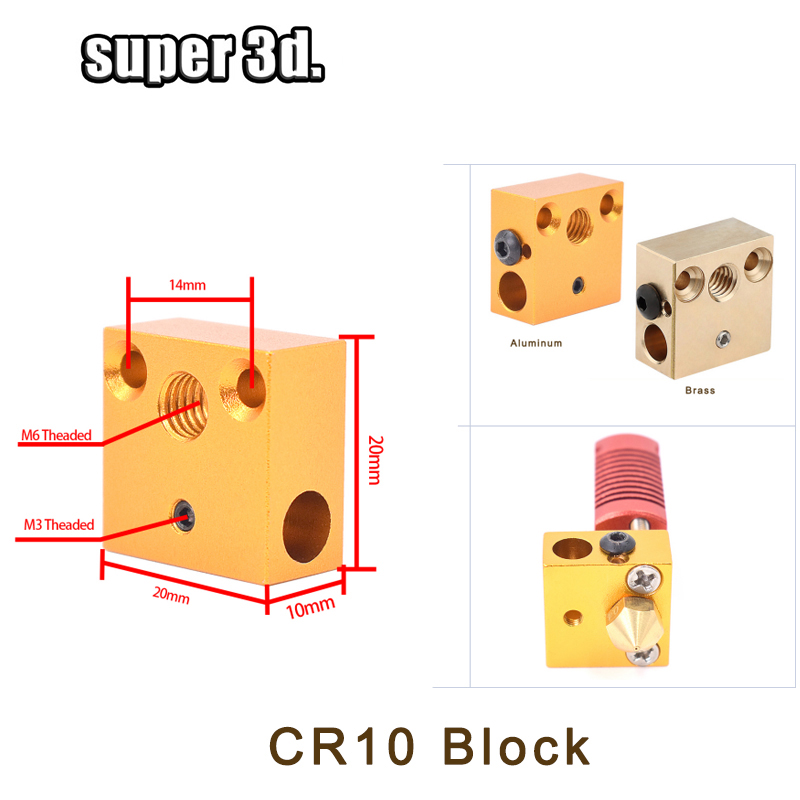 1 pz 3D Heat Block E3D V5 V6 M - 3D Printing Warehouse recensione e prezzo