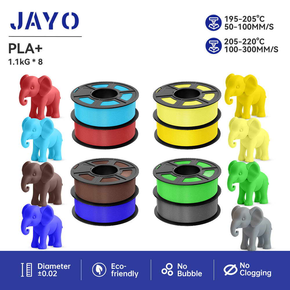 JAYO 8 Rotoli di Filamento PLA - 3D Printing Warehouse recensione e prezzo